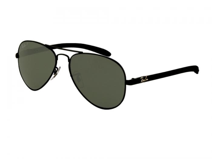 Ray-Ban サングラス　RB8307 TECH Ray-Ban RB8307 Tech Carbon Fibre Sunglasses Black with Green