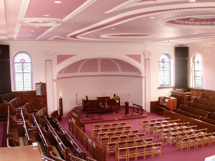 Interior of Brunswick Methodist Church in the 1980s