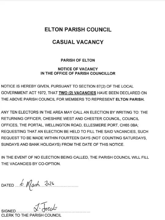 Council Vacancy Notice March 2026