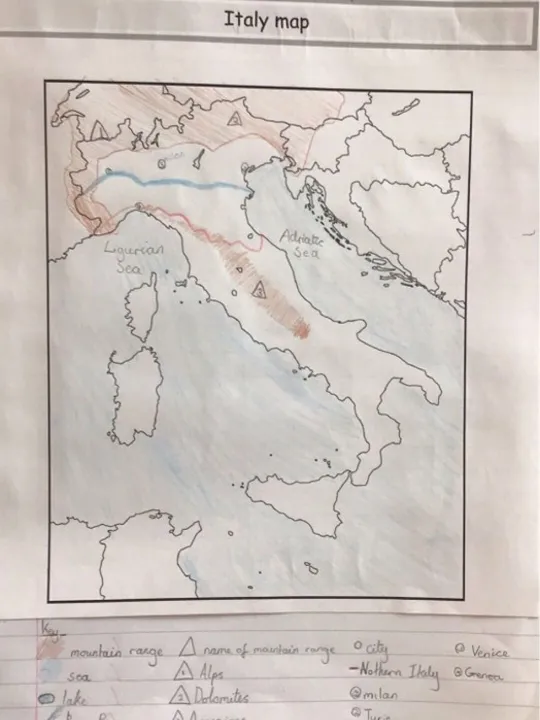 Y6 Geography Map