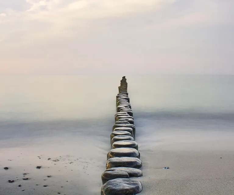 Groyne, baltic sea, stones, outdoors, pattern