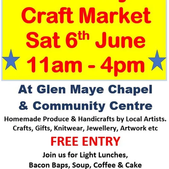 Glen Maye Chapel – Craft Market 6th June 2026