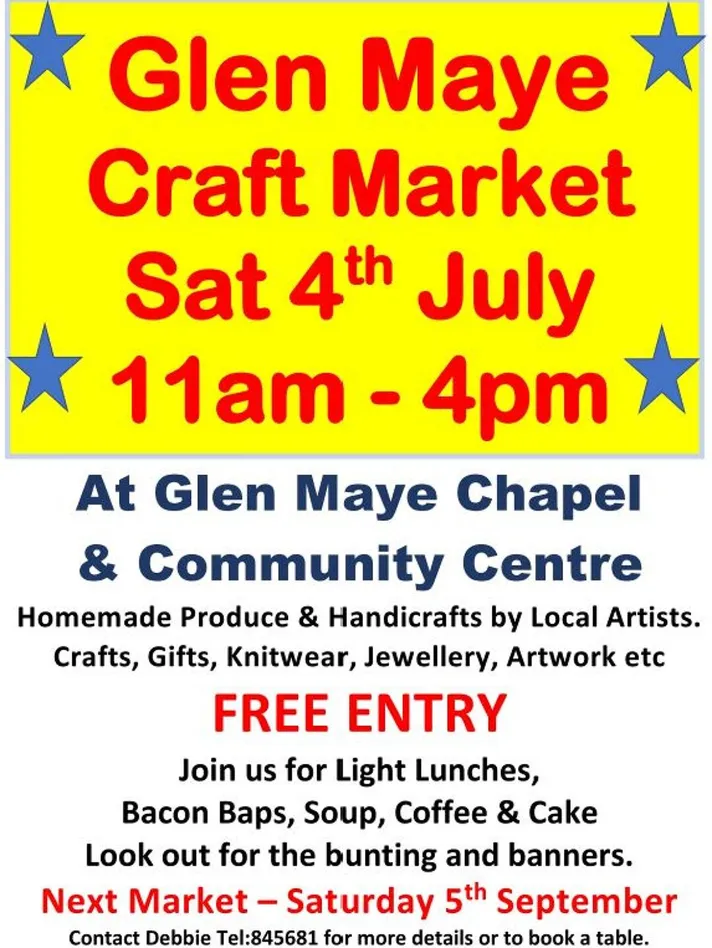 Glen Maye Chapel &ndash; Craft Market 4th July 2026