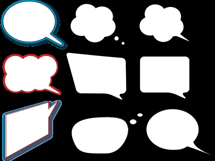 Balloons, thoughtless blow, comic, to speak