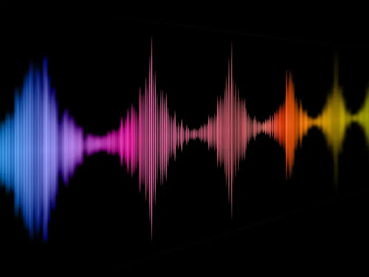 Abstract background with sound waves design