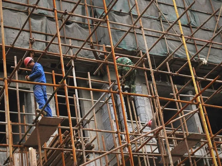 Scaffold, scaffolding, construction, worker