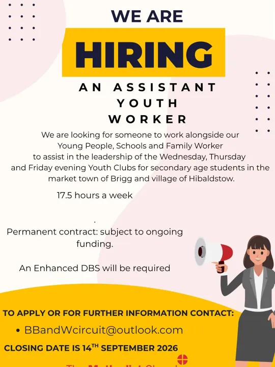 Assistant Youth Worker Advert 2026