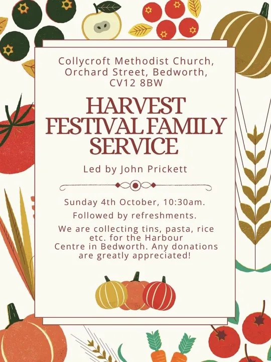 Collycroft Harvest Service Poster 26