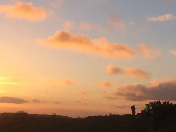 cross at sunrise