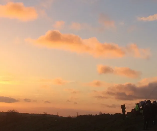 cross at sunrise
