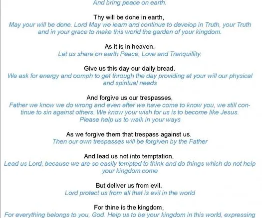 The Lords Prayer