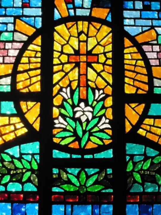 Stained glass cross