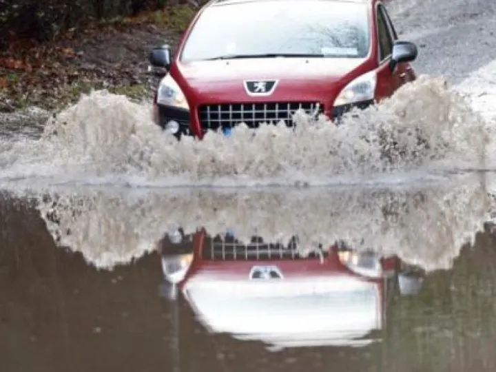 Car in flood