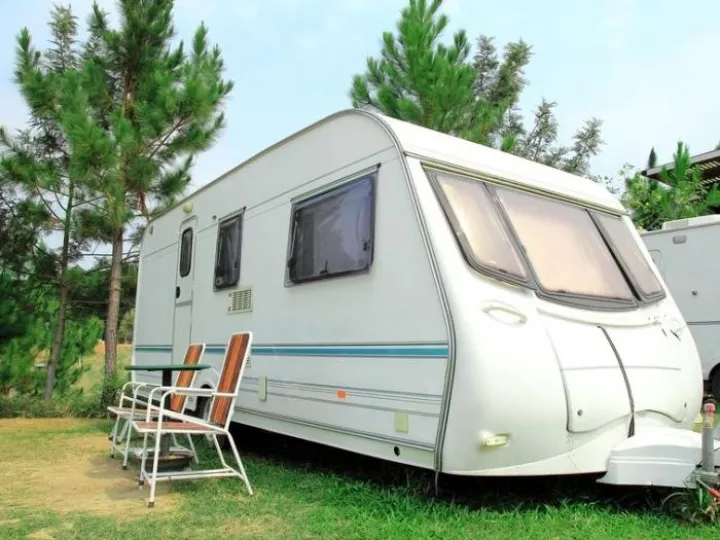 Caravan in park