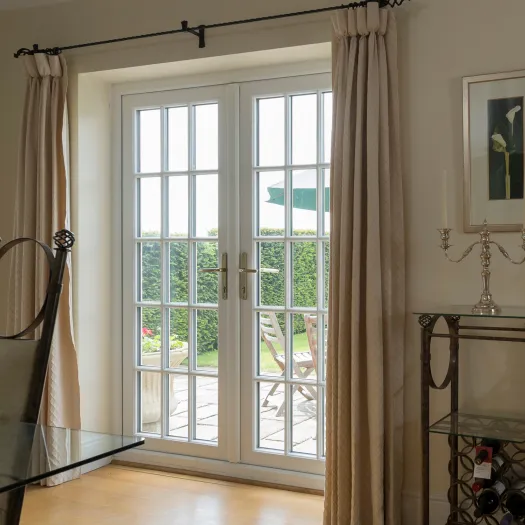 French window with candlesticks 43