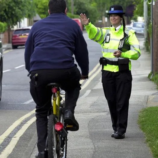 cycling on pavement