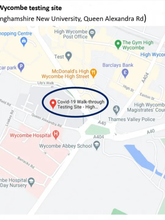Covid Test Site &ndash; Wycombe