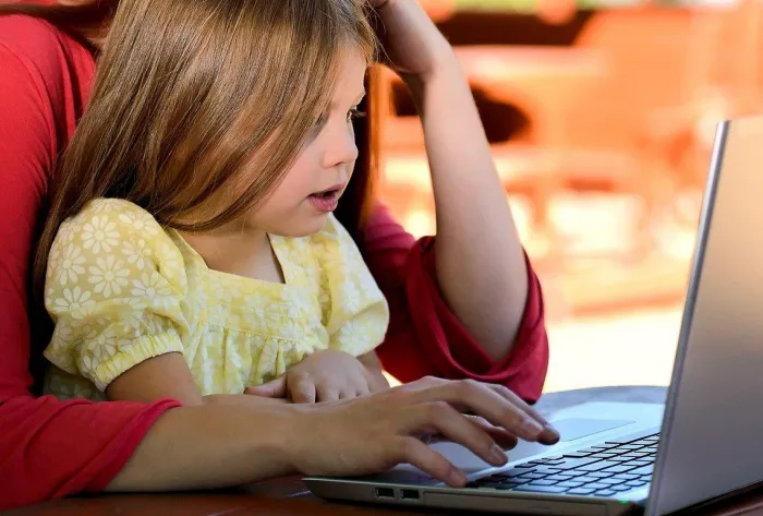 Family Using the Internet