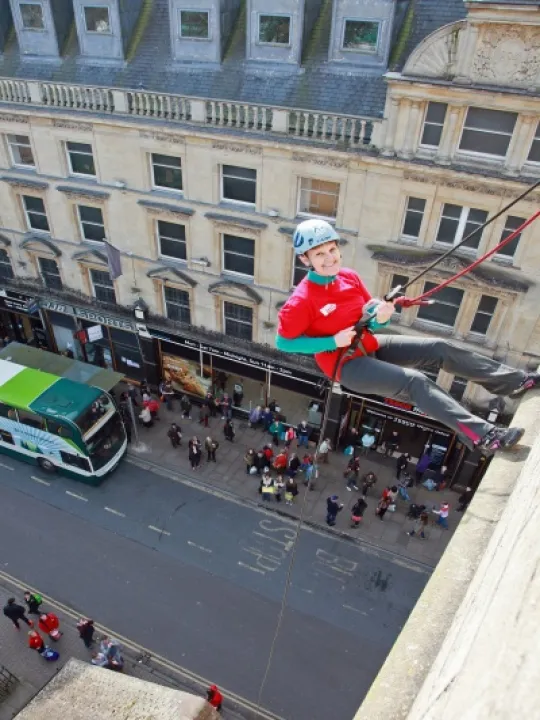 Mary Abseiling