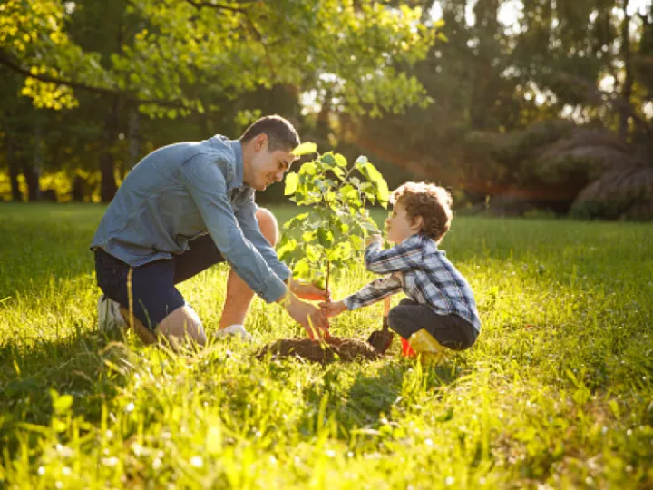 Planting a tree for Queens Canopy