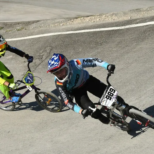 BMX riders on berm