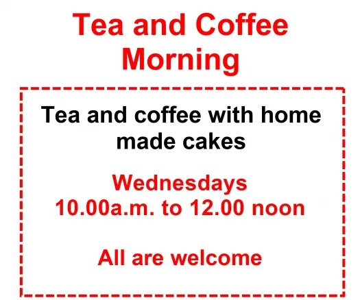 Weds Tea and coffee 23