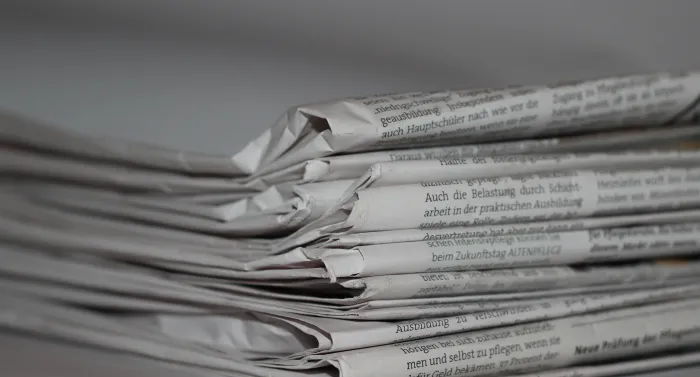 Folded Newspapers