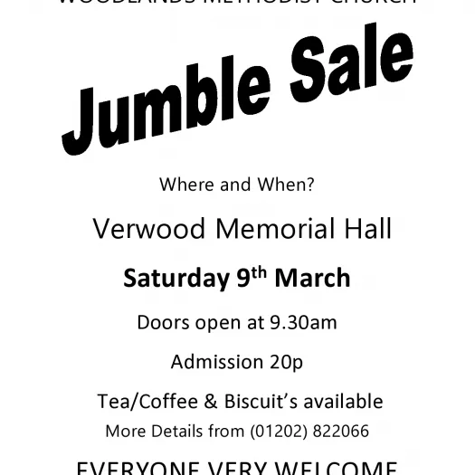 Woodlands Jumble Sale March 2024