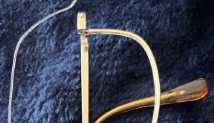 Broken metal eyewear frame