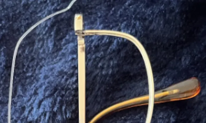 Broken metal eyewear frame
