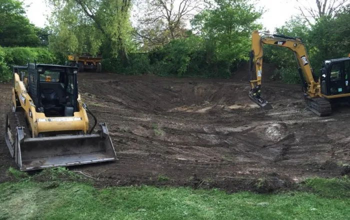 Clearing the site