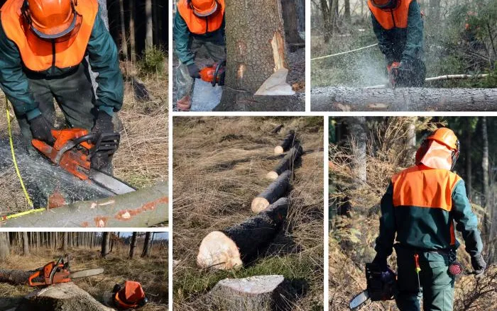 Woodcutter forest work chainsaw composite set