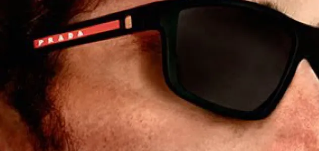 Man wearing Prada sunglasses