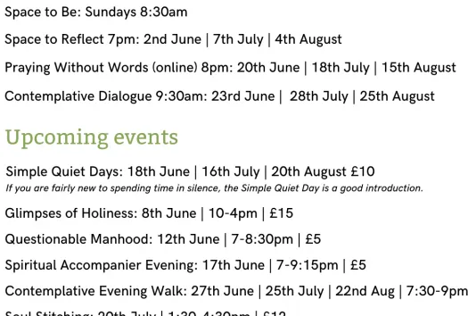 Whirlow events