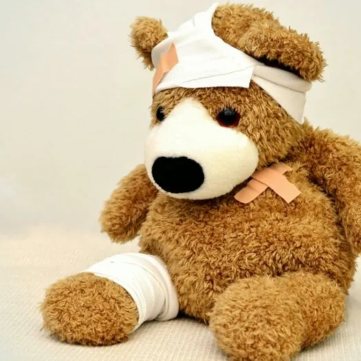 Brown and White Bear Plush Toy