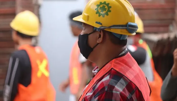 Men, construction worker, safety