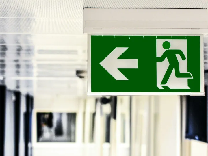 Green and White Male Gender Rest Room Signage