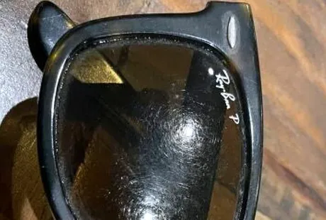 Damaged Rayban lens