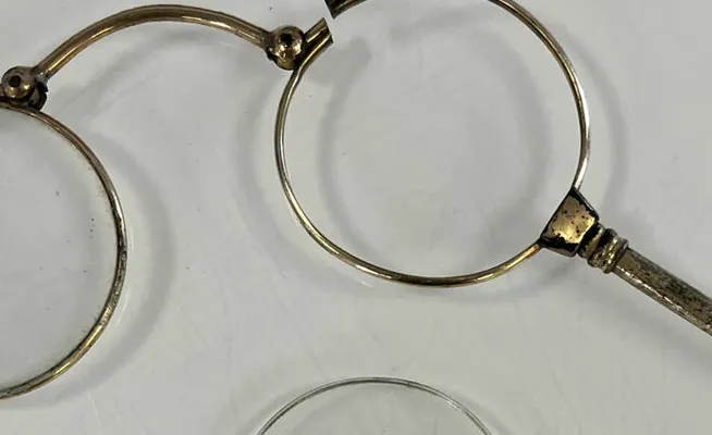Broken vintage spectacles frame