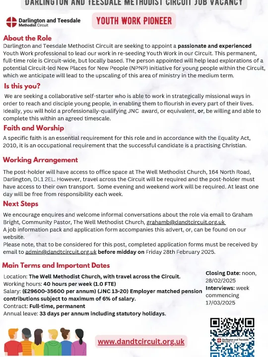 Youth Work Pioneer Advert
