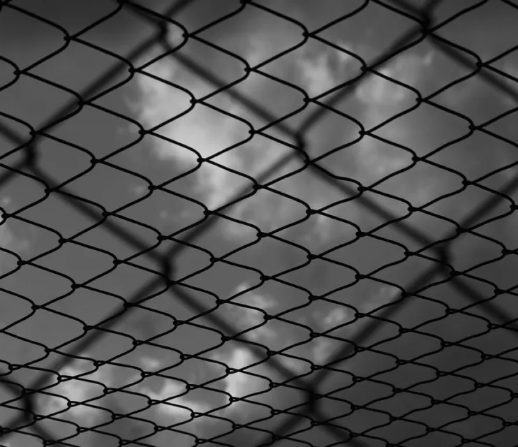 Bars, prison, black and white