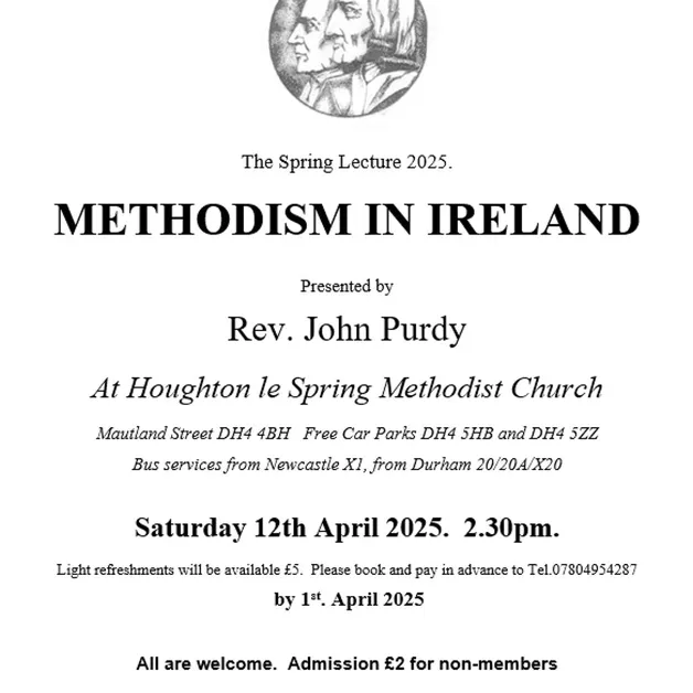 North East Methodist History Society Spring Lectur