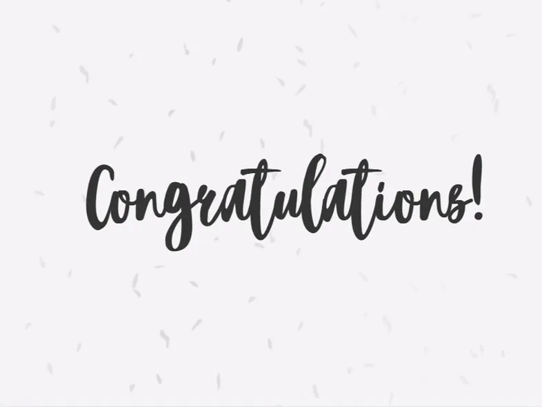 Congratulations