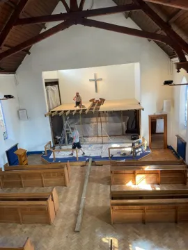 Scaffolding over Choir Stalls 2