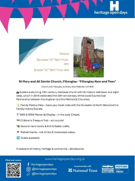 Heritage Open Day Fillongley 2025