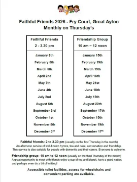 Faithful Friends 2026 Dates