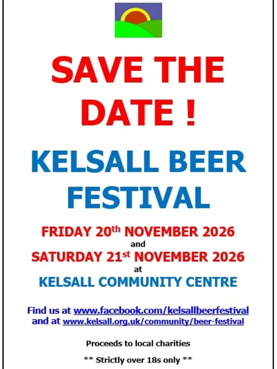 Kelsall Beer Festival Save The Date