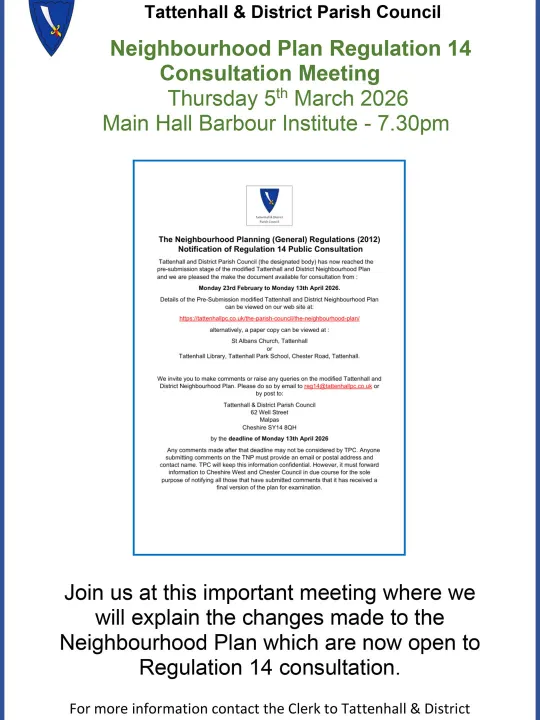 Tattenhall Online &ndash; Planning-March-14-Poster