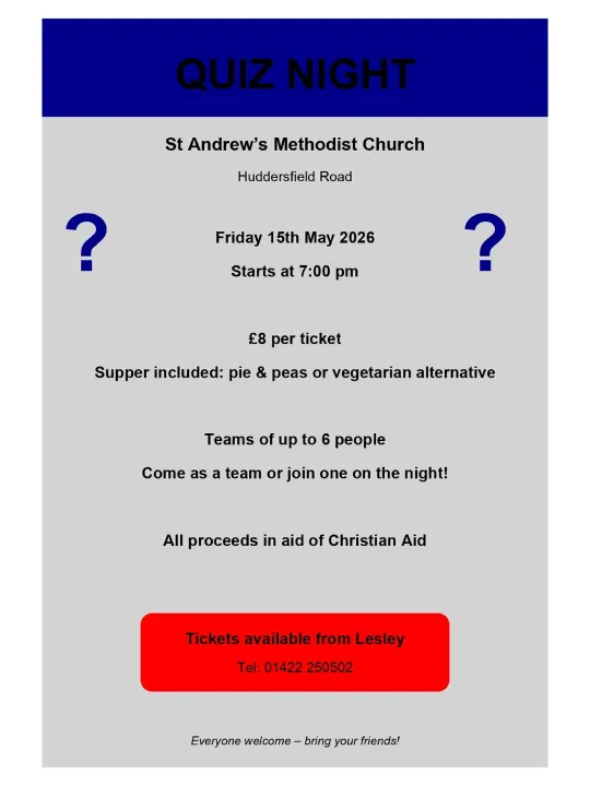 Quiz Night Poster &ndash; 15