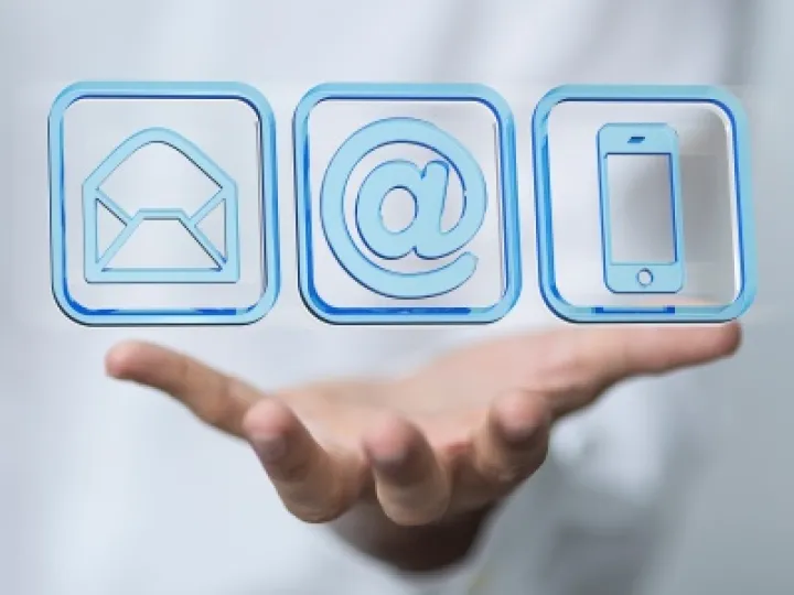 email web and telephone